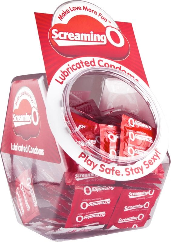 Screaming O Lubricated Condoms 144 Each Per Bowl Display