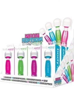 Bodywand Mini Massagers Neon Edition Assorted Colors 12 Each Per Counter Display