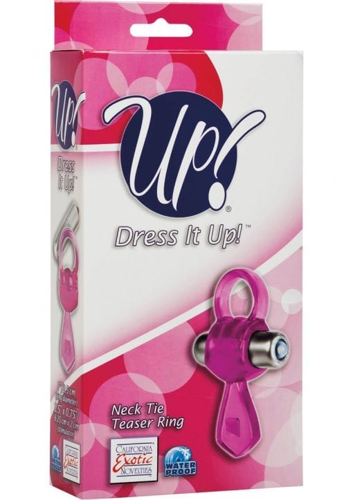 Up Dress It Up Neck Tie Teaser Ring Cockring Waterproof Pink