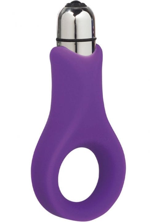 Embrace Couples Ring Silicone Cockring Waterproof Purple