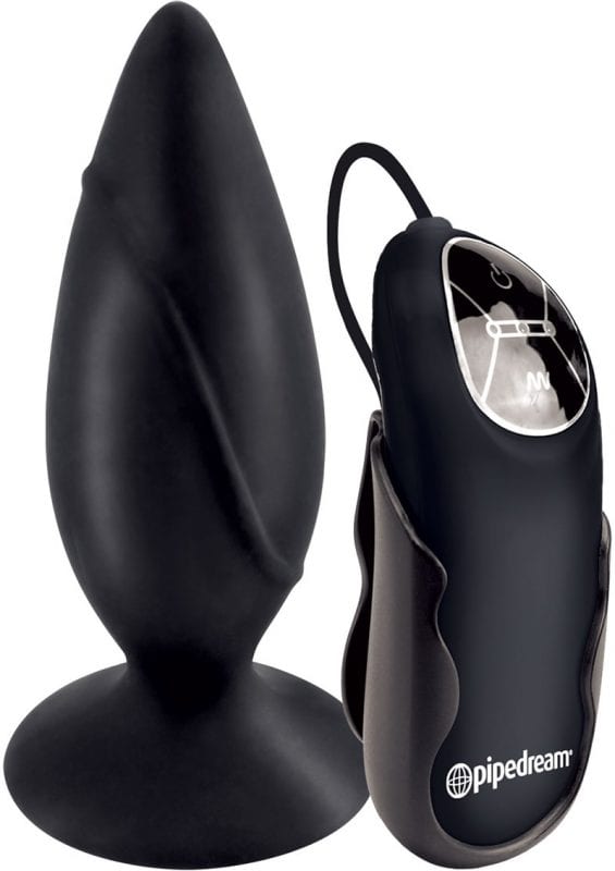 Anal Fantasy Collection Elite Vibrating Silicone Plug Black 3.5 Inch