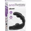Anal Fantasy Collection Vibrating Reach Around Silicone Massager Waterproof Black 4.25 Inch