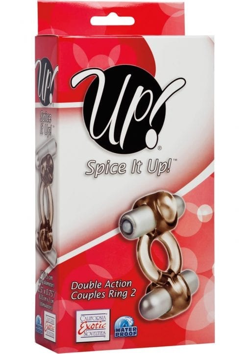 Up Spice It Up Double Action Couples Ring 2 Waterproof Smoke