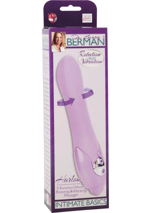 Dr. Laura Berman Harlow Silicone Massager Waterproof Lavender 4.75 Inch