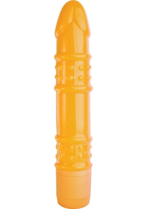 Climax Neon Vibrator Waterproof OMG Orange 6.5 Inch