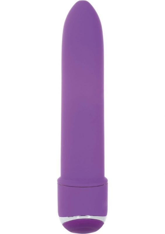 7 Function Classic Chic Mini Velvet Cote Vibrator Waterproof Purple 4.25 Inch