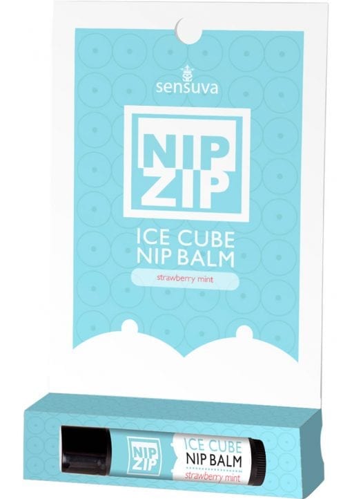 Sensuva Nip Zip Ice Cube Nip Balm Strawberry Mint Flavor