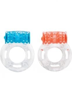 Color Pop Quickie Screaming O Plus Silicone Vibrating Cockring Assorted Colors 12 Each Per Case