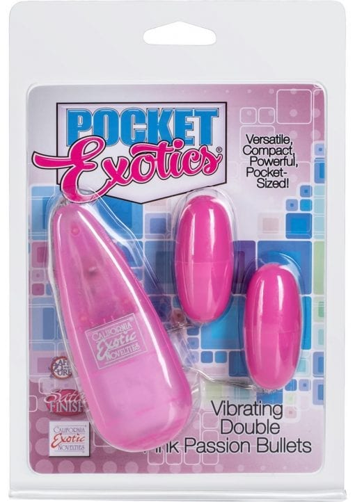 Pocket Exotics Vibrating Double Bullets Pink Passion