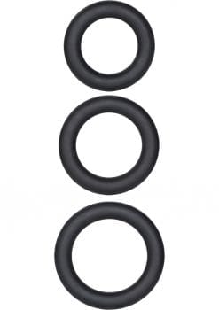 Dr.Kaplan Silicone Support Rings Black 3 Sizes Per Pack