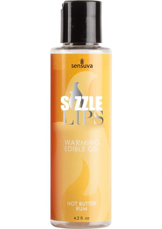 Sensuva Sizzle Lips Warming Edible Gel Butter Rum Flavor 4.2oz