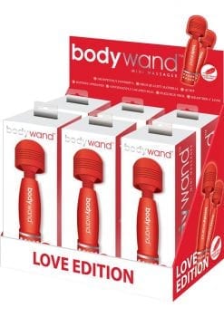 Bodywand Mini Love Edition Body Massager Red 4 Inch 6 Each Per Counter Display