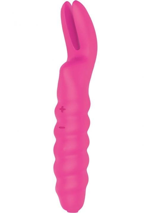 The Rabbit Ears Rechargeable Silicone Vibe Waterproof Pink