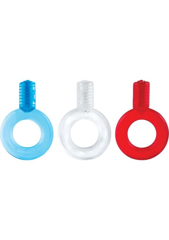 Go Vibe Ring Disposable Cockrings Assorted Colors 18 Each Per Counter Display