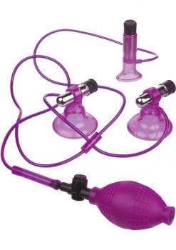 Fetish Fantasy Vibrating Triple Super Suckers Purple