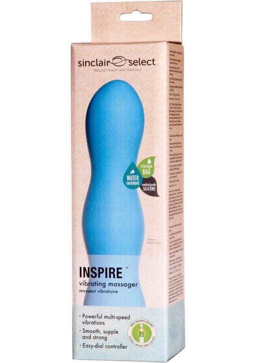 Sinclair Select Inspire Silicone Vibrating Massager Water Resistant Blue