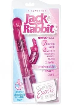 7 Function Jack Rabbit Dual Vibe Waterproof Pink 4.75 Inch