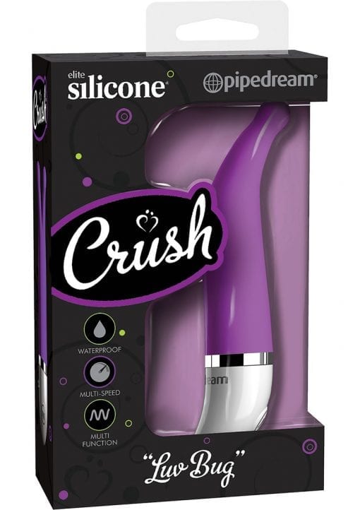 Crush Silicone Luv Bug Mini Vibe Waterproof Purple 2.25 Inch