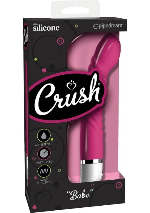 Crush Silicone Babe Vibe Waterproof Purpleish Red 5.25 Inch