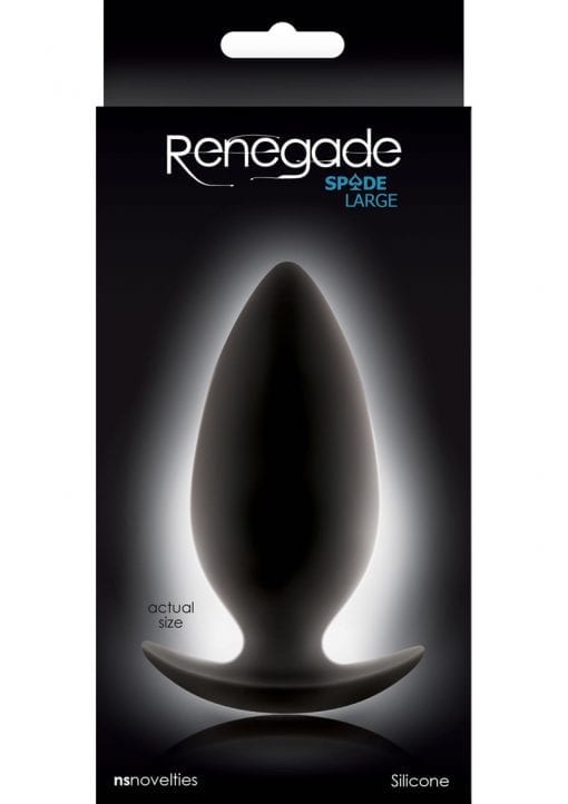 Renegade Spade Silicone Anal Plug Large Black