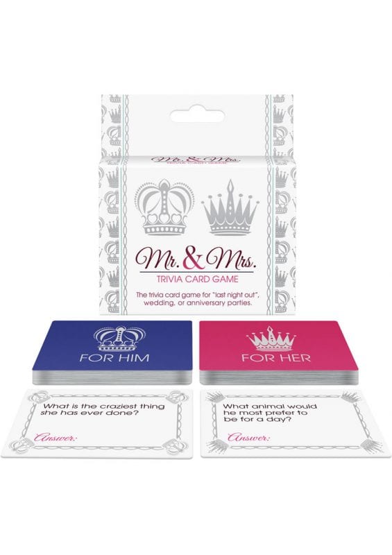 Mr And Mrs Trivia Card Game
