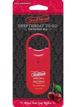 Goodhead Deep Throat To Go Oral Anesthetic Spray Cherry .33 Ounce