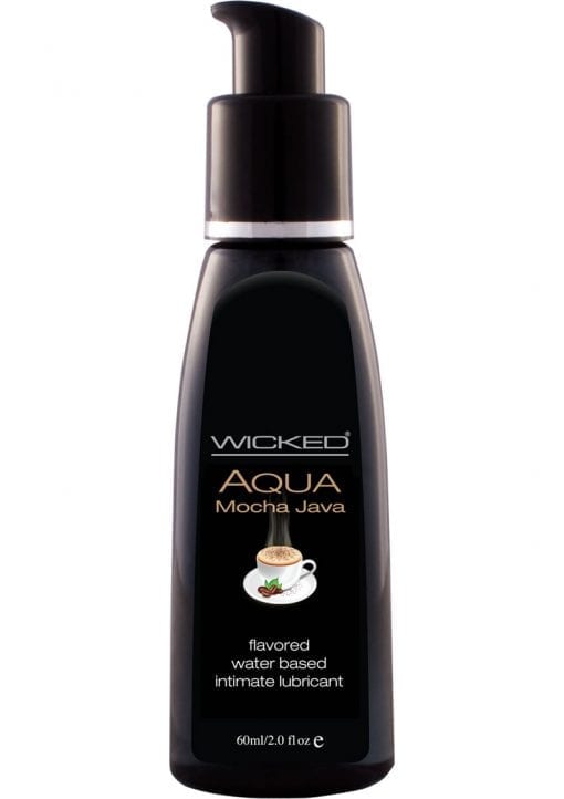 Wicked Aqua Water Based Flavored Lubricant Mocha Java 2 Ounce