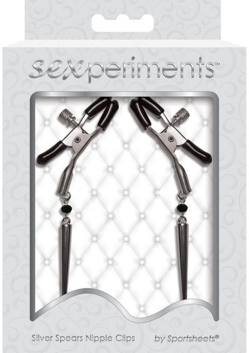 Sex And Mischief Silver Spears Adjustable Nipple Clips