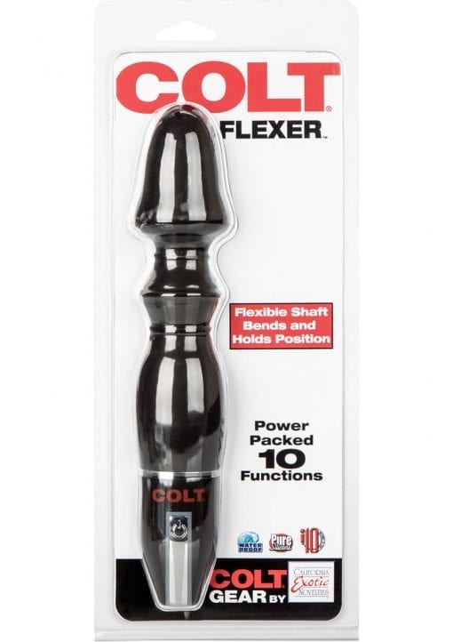 Colt Flexer Silicone Bendable Anal Probe Waterproof Black 8 Inch