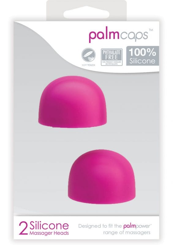Palm Caps Silicone Massager Heads Pink 2 Each Per Set