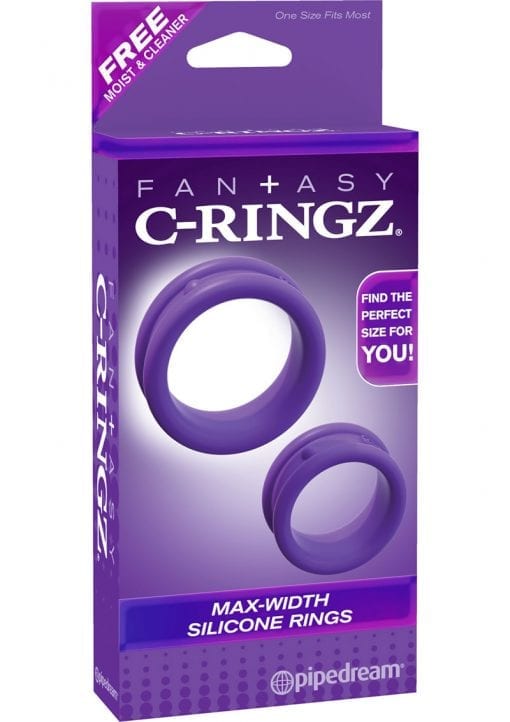 Fantasy C Ringz Max Width Silicone Rings Cockrings 2 Each Per Set Purple