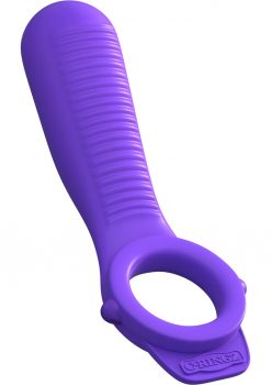 Fantasy C Ringz Ride N Glide Couples Ring Vibe Silicone Cockring Purple