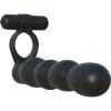 Fantasy C Ringz Posable Partner Silicone Double Penetrator Cockring Waterproof Black