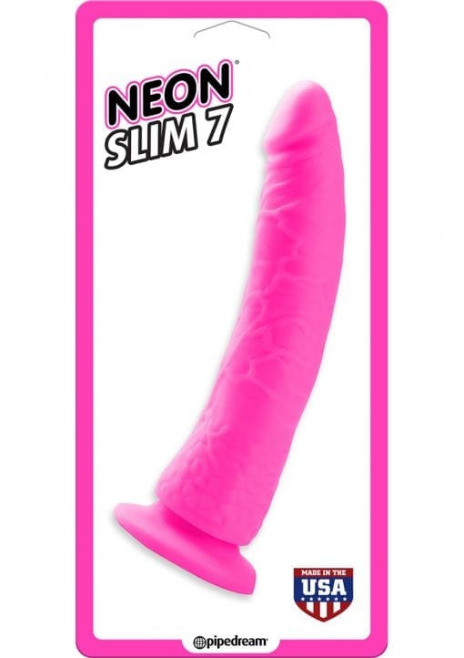 Neon Slim 7 Dildo Pink