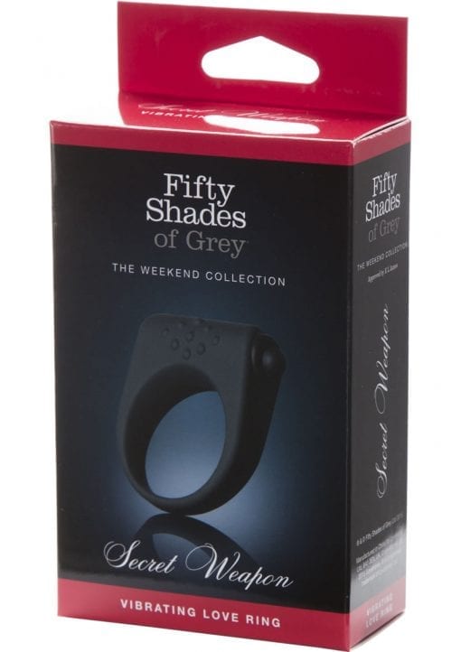 Fifty Shades Of Grey Secret Weapon Silicone Vibrating Love Ring Black