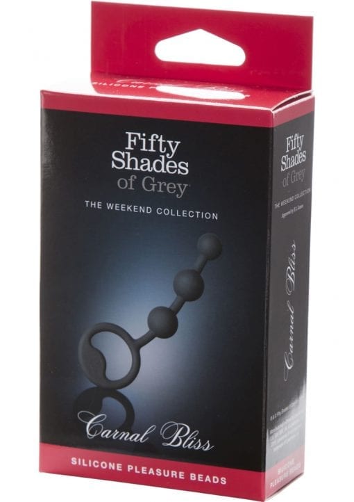 Fifty Shades Of Grey Carnal Bliss Silicone Anal Beads Black
