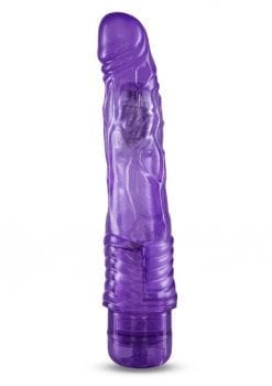 B Yours Vibe 02 Realistic Jelly Vibrator Waterproof Purple 9 Inch