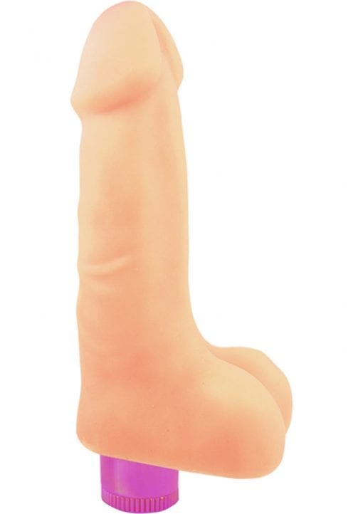 X5 Vibrating Cock Realistic Dildo Beige 7 Inch