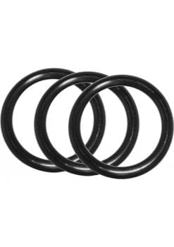 Performance VS1 Silicone Cockrings Black 3 Each Per Pack Black