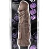 X5 Hard On Vibrating Realistic Dildo Brown Waterproof 9 Inch