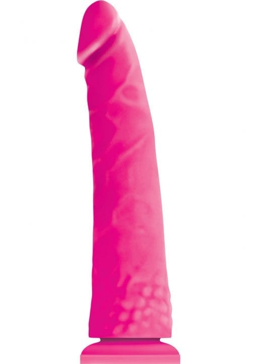 Colours Pleasures Thin Silicone Dong Pink 8 Inch