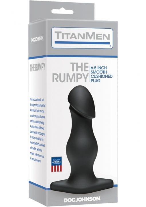 TitanMen The Rumpy Anal Plug Black 6.5 Inch