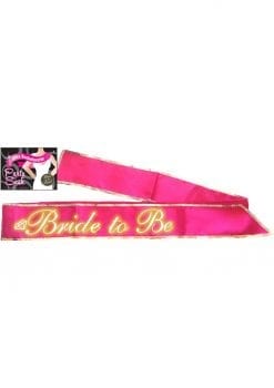 Bride To Be`s Glow In The Dark Party Sash Hot Pink 6 Foot