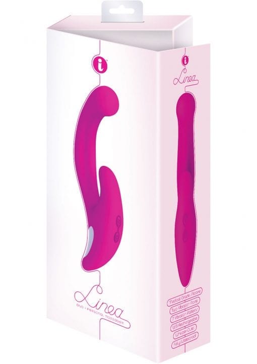 Linea Duo Silicone Personal Massager Waterproof Pink