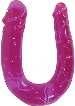 Kinx Mini Double Dong Double Ended Bendable Jelly Dildo Purple
