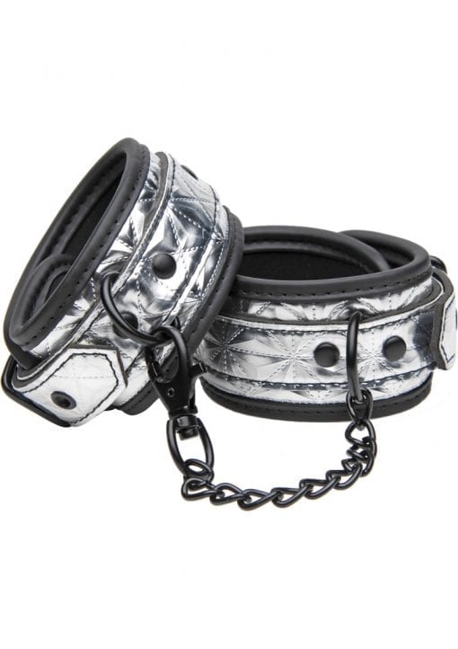 Master Series Platinum Bound Ankle Cuffs Silver