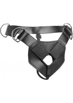 Strap U Flaunt Harness With 3 O Rings Black