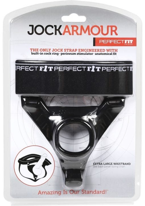 Perfect Fit Jock Armour XL Jock Strap - Black