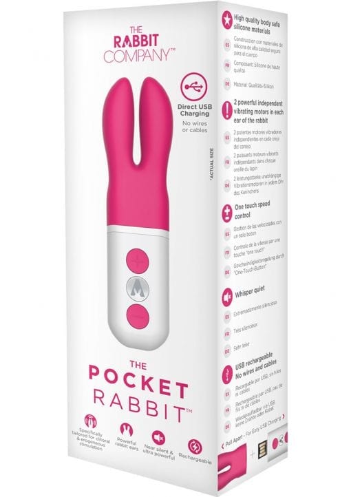 The Pocket Rabbit Silicone Vibe Waterproof Pink