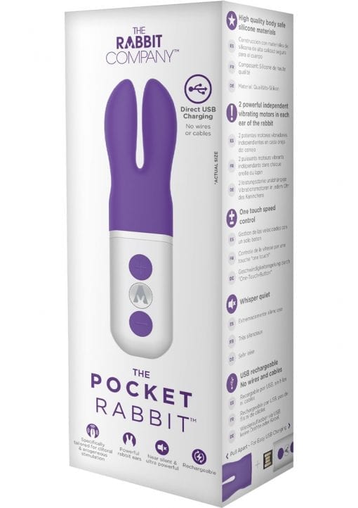 The Pocket Rabbit Silicone Vibe Waterproof Purple